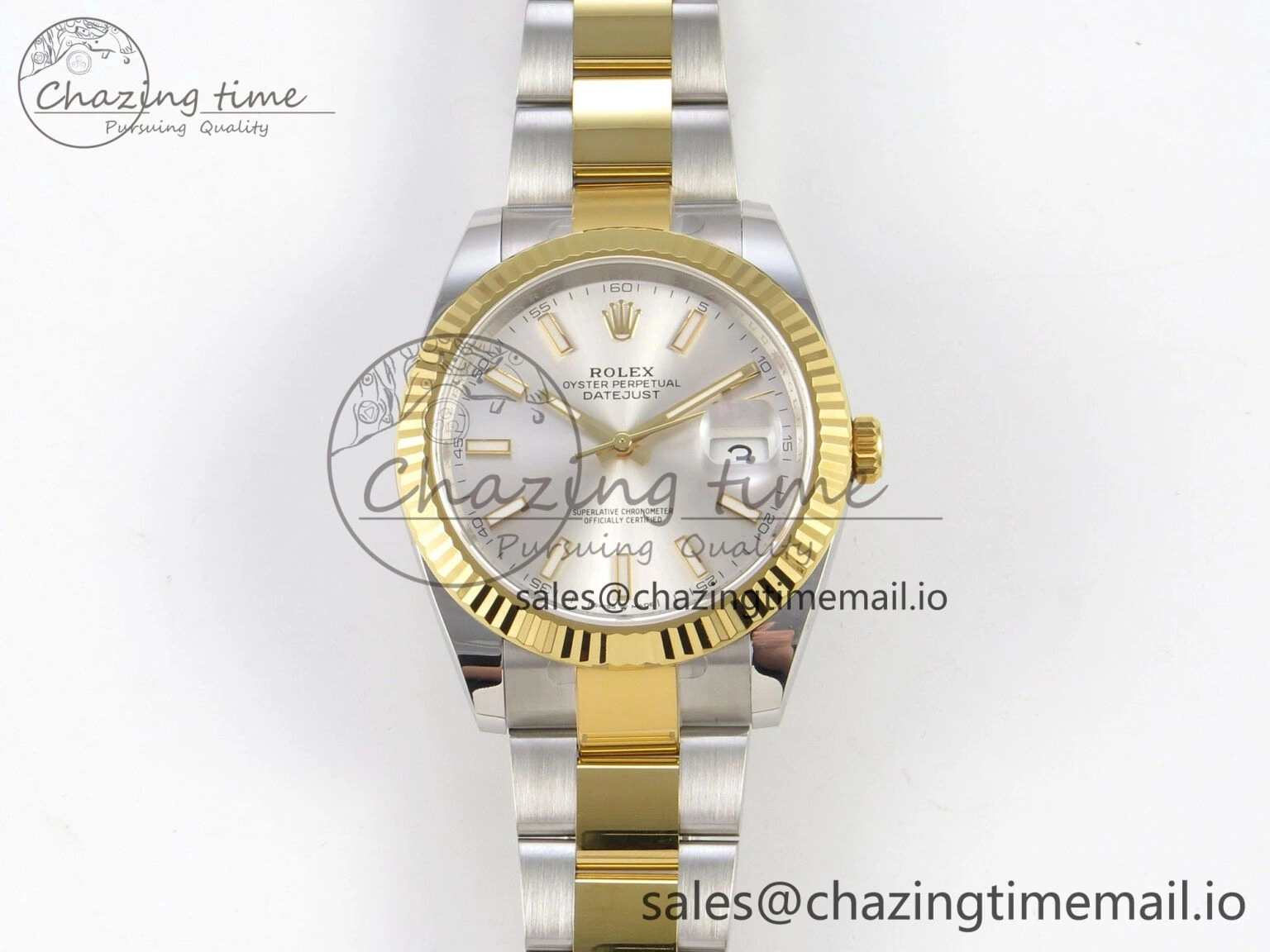 DateJust 41 126333 SS YG ARF 1:1 Best Edition Silver Stick Dial on Oyster Bracelet SH3235 (Weighted) TopPick 207