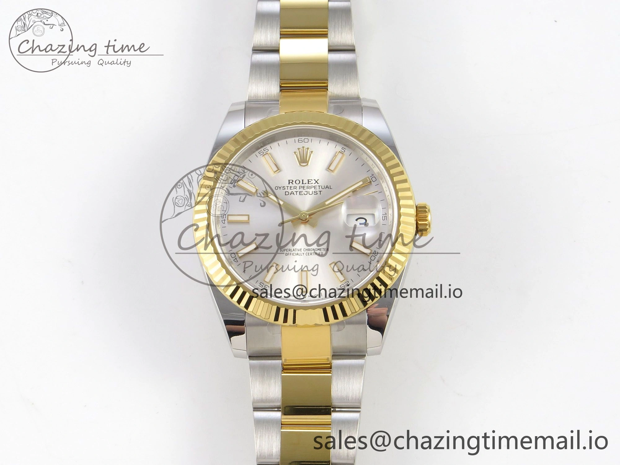 DateJust 41 126333 SS YG ARF 1:1 Best Edition Silver Stick Dial on Oyster Bracelet SH3235 (Weighted) TopPick 207
