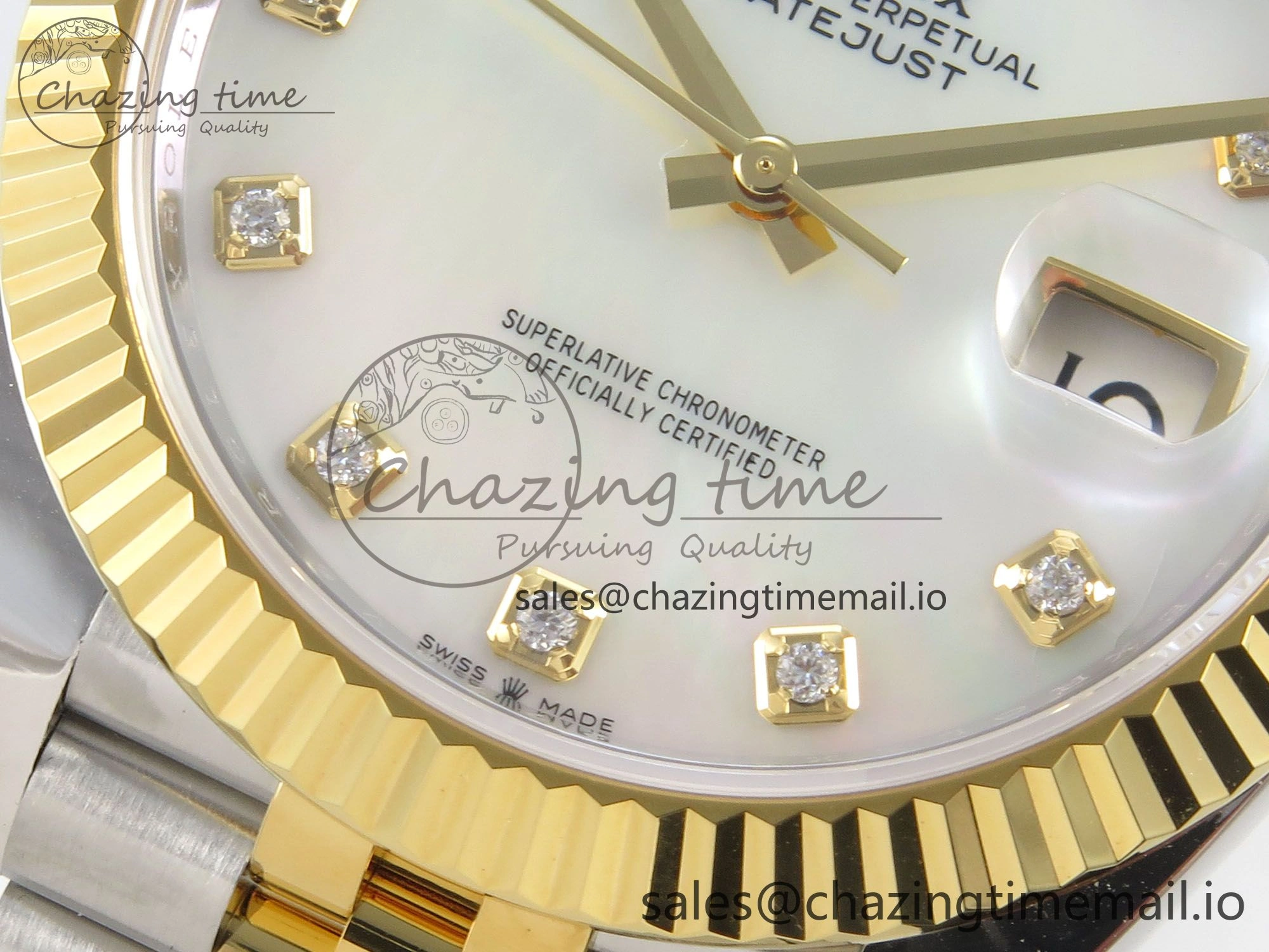 DateJust 41 126333 SS YG ARF 1:1 Best Edition White MOP Diamonds Dial on Jubilee Bracelet SH3235 (Weighted) Premium 218
