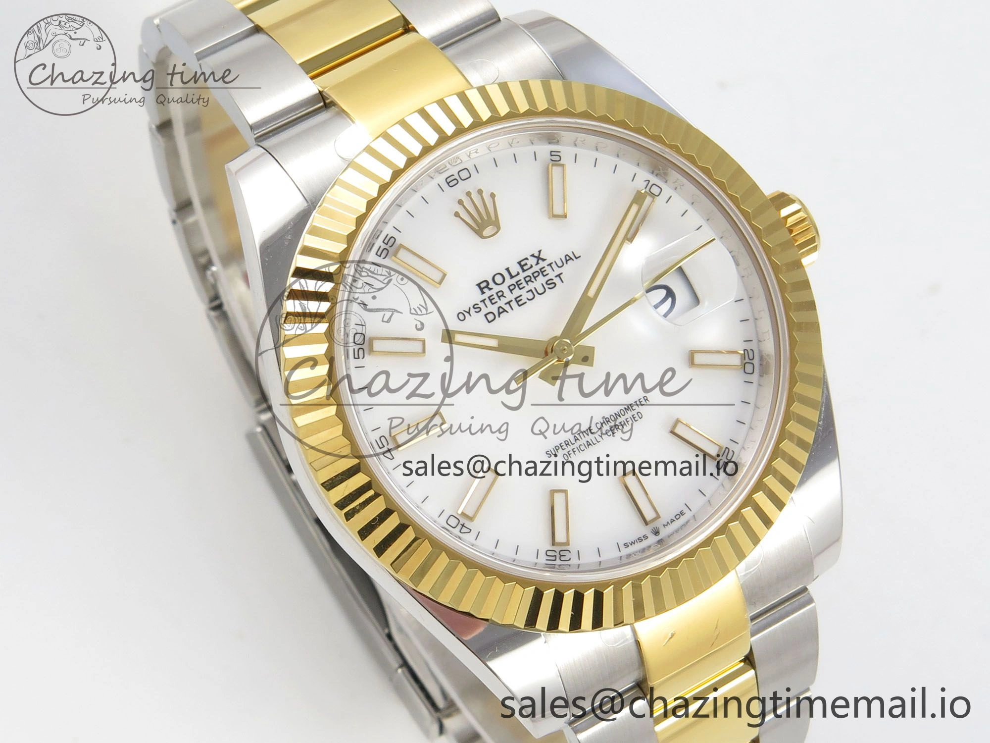ModernLook DateJust 41 126333 SS YG ARF 1:1 Best Edition White Stick Dial on Oyster Bracelet SH3235 (Weighted) 205