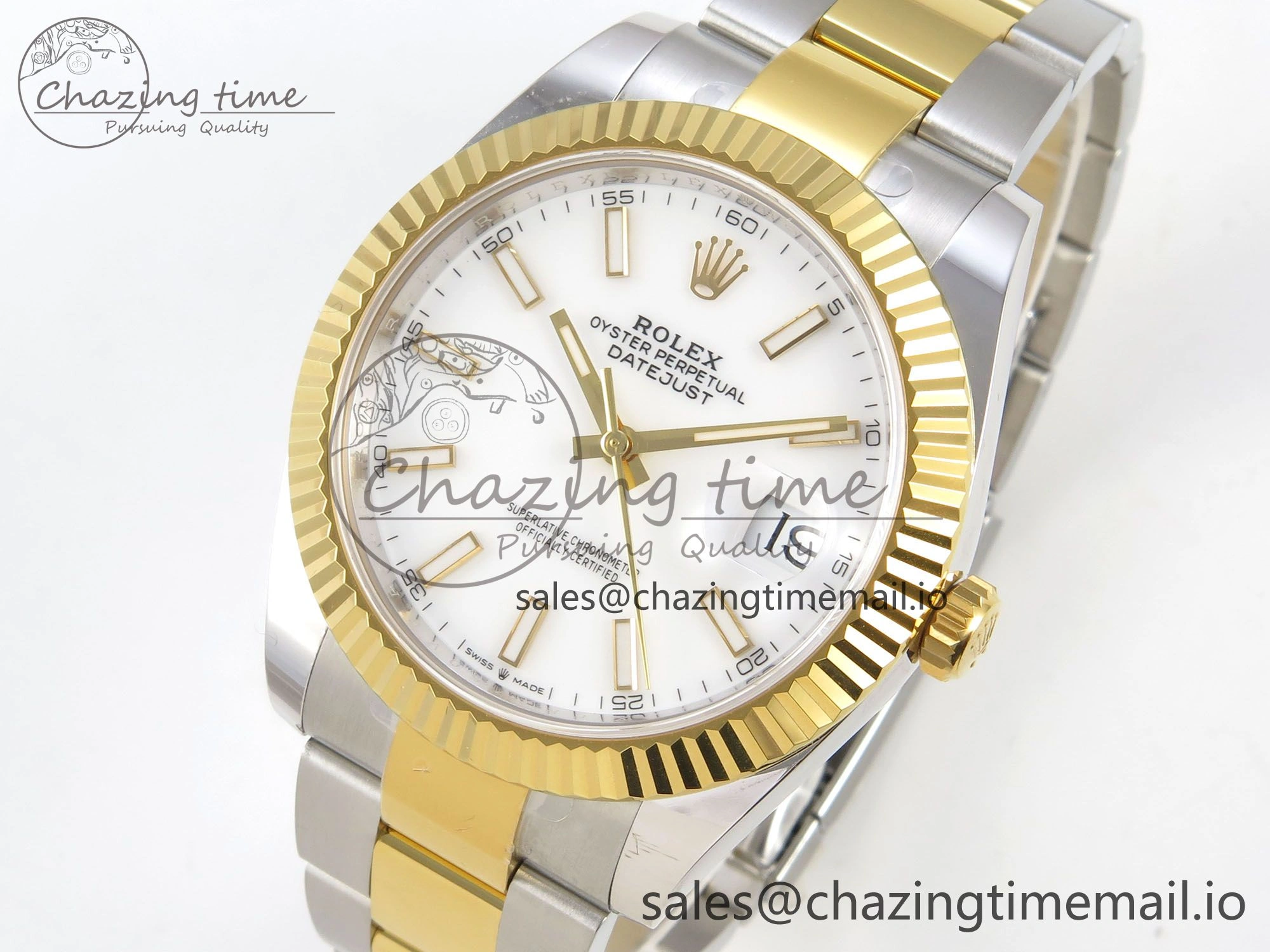 ModernLook DateJust 41 126333 SS YG ARF 1:1 Best Edition White Stick Dial on Oyster Bracelet SH3235 (Weighted) 205