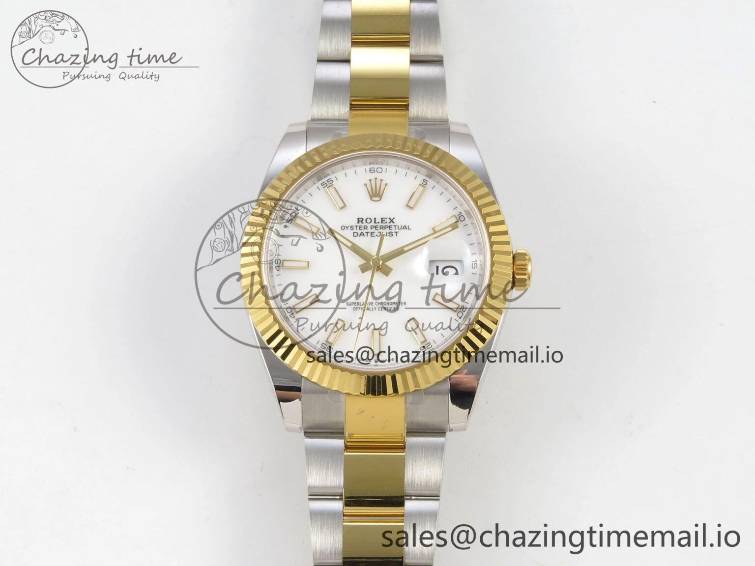 ModernLook DateJust 41 126333 SS YG ARF 1:1 Best Edition White Stick Dial on Oyster Bracelet SH3235 (Weighted) 205