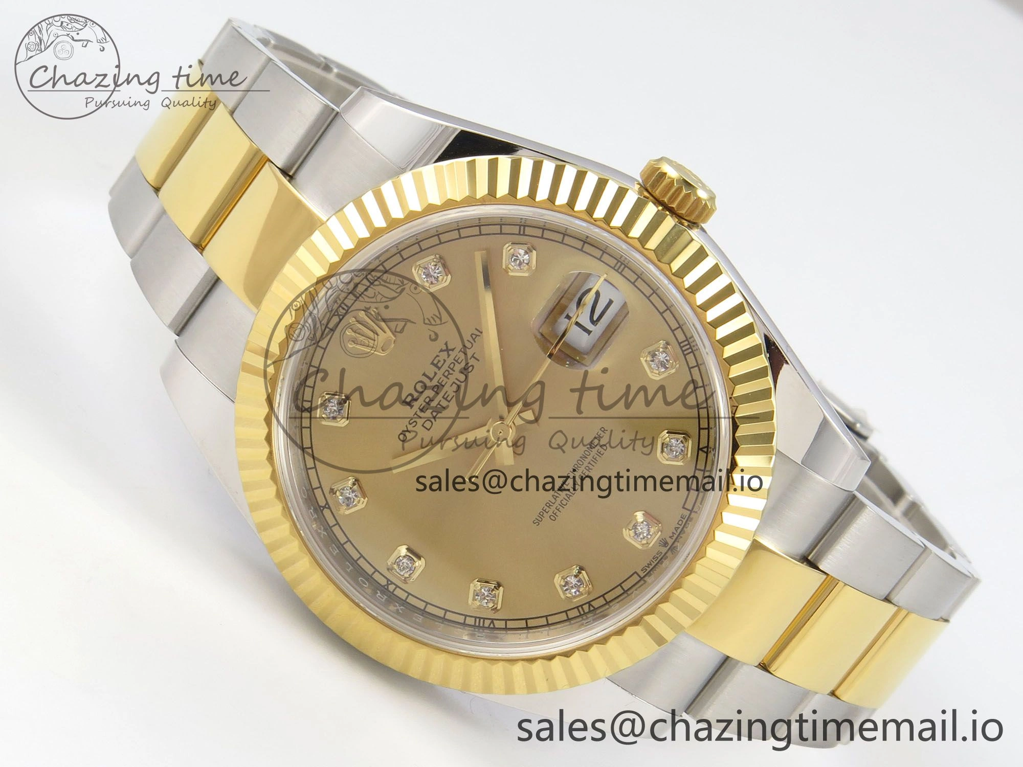 DateJust 41 126333 SS YG ARF 1:1 Best Edition YG Diamonds Dial on Oyster Bracelet SH3235 (Weighted) Breathable 213