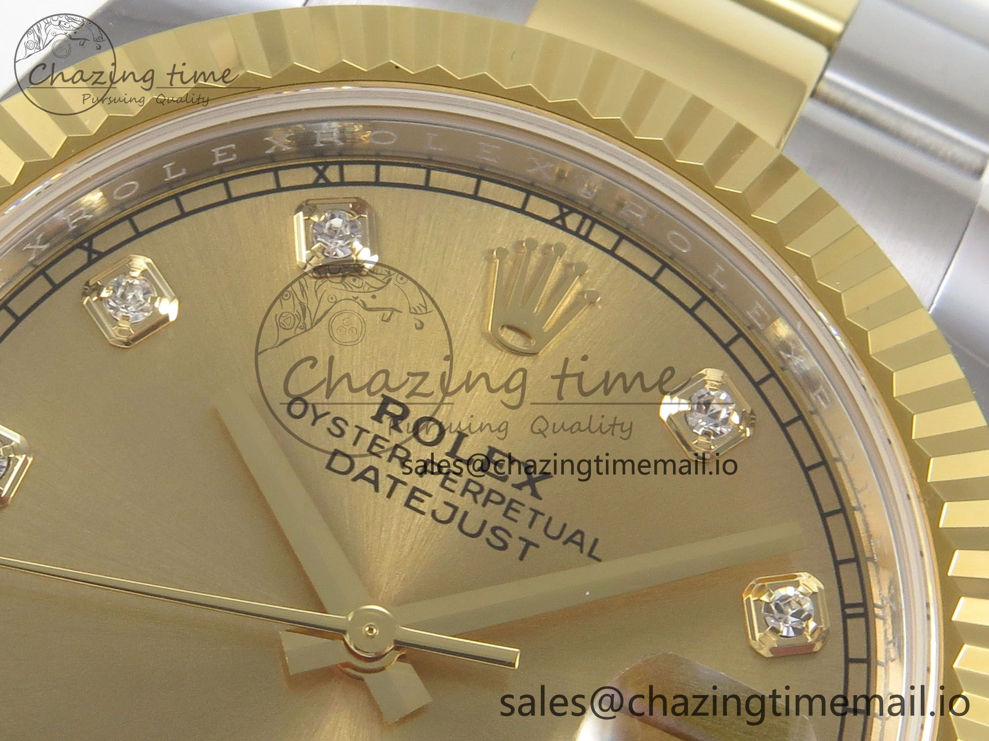 DateJust 41 126333 SS YG ARF 1:1 Best Edition YG Diamonds Dial on Oyster Bracelet SH3235 (Weighted) Breathable 213