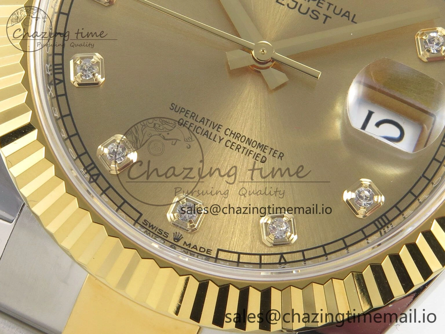 DateJust 41 126333 SS YG ARF 1:1 Best Edition YG Diamonds Dial on Oyster Bracelet SH3235 (Weighted) Breathable 213