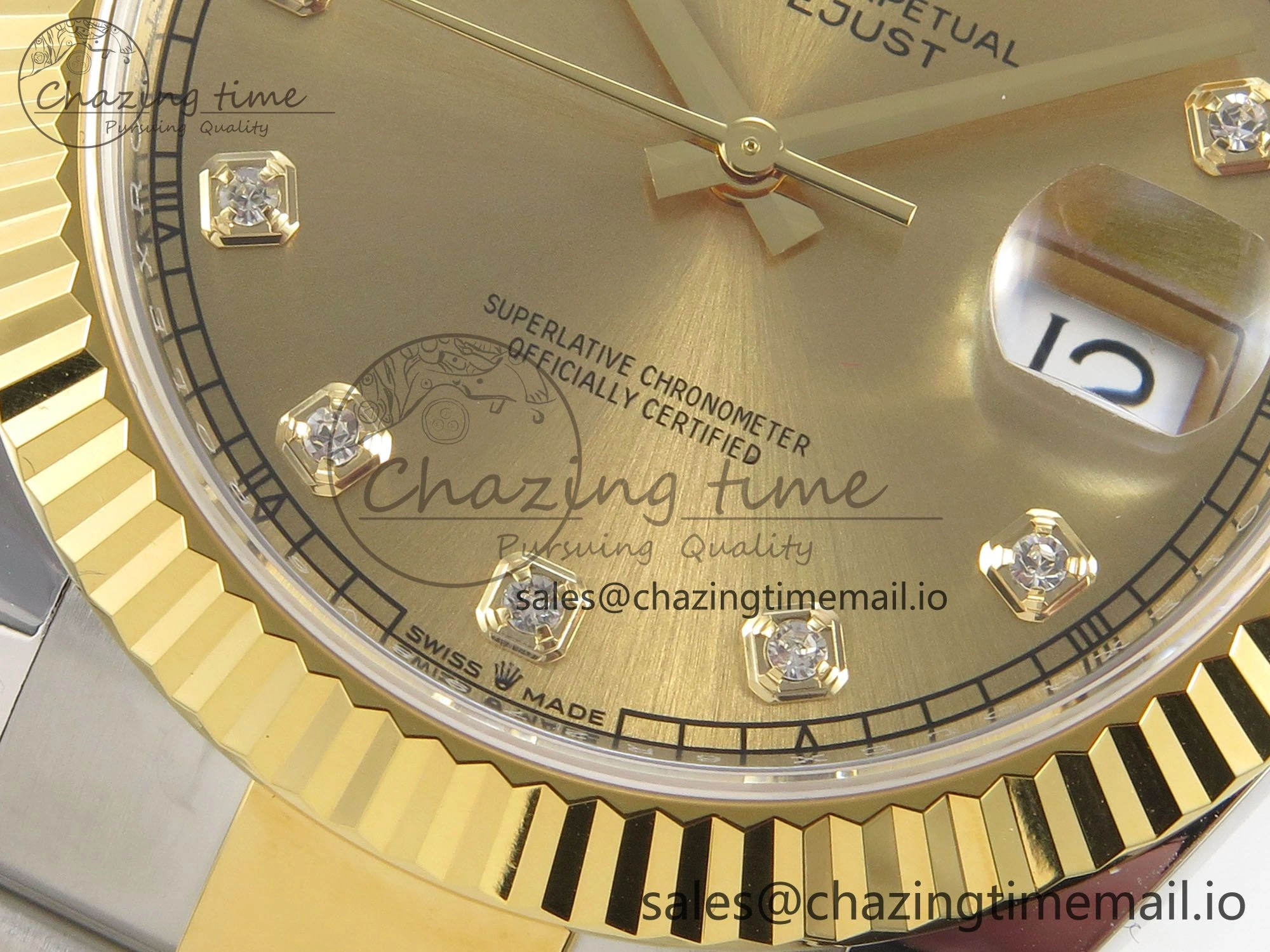 DateJust 41 126333 SS YG ARF 1:1 Best Edition YG Diamonds Dial on Oyster Bracelet SH3235 (Weighted) Breathable 213