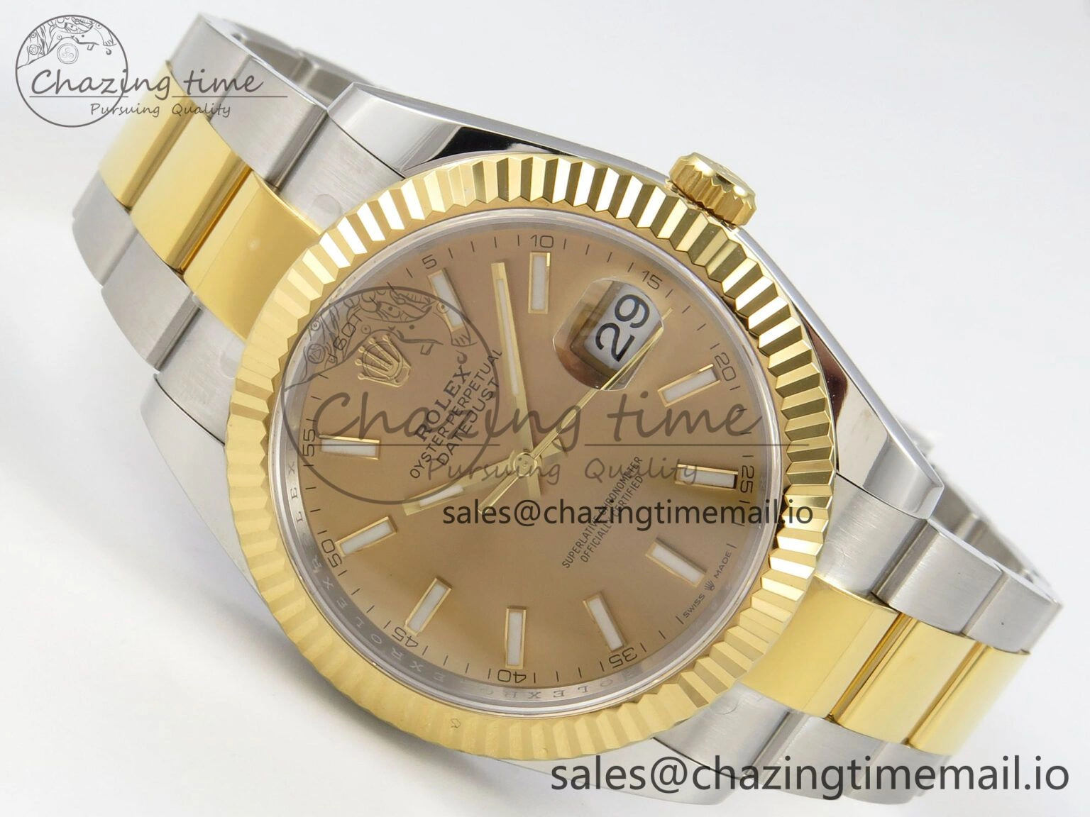 DateJust 41 126333 SS YG ARF 1:1 Best Edition YG Stick Dial on Oyster Bracelet SH3235 (Weighted) SoftTouch 211