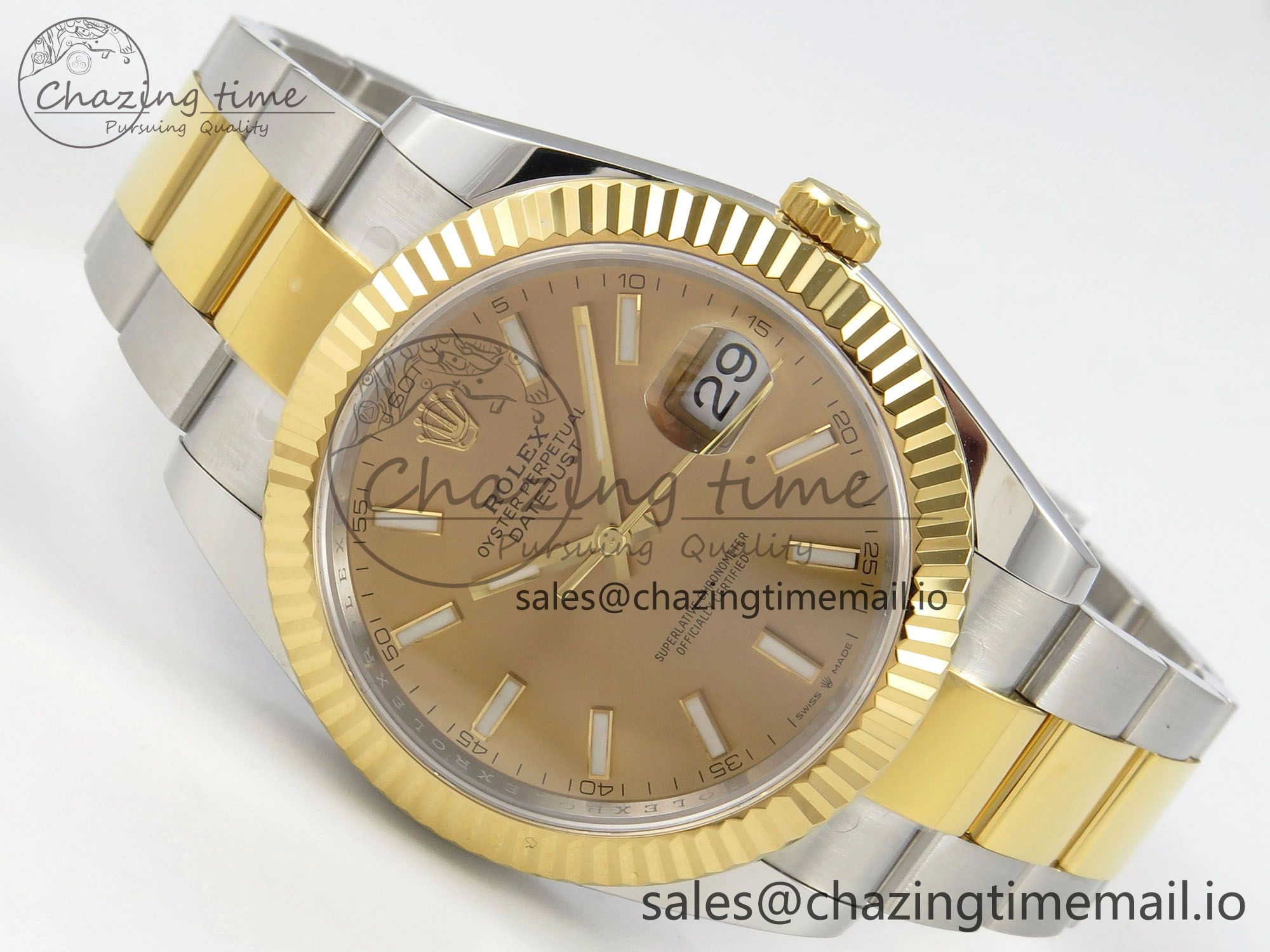 DateJust 41 126333 SS YG ARF 1:1 Best Edition YG Stick Dial on Oyster Bracelet SH3235 (Weighted) SoftTouch 211