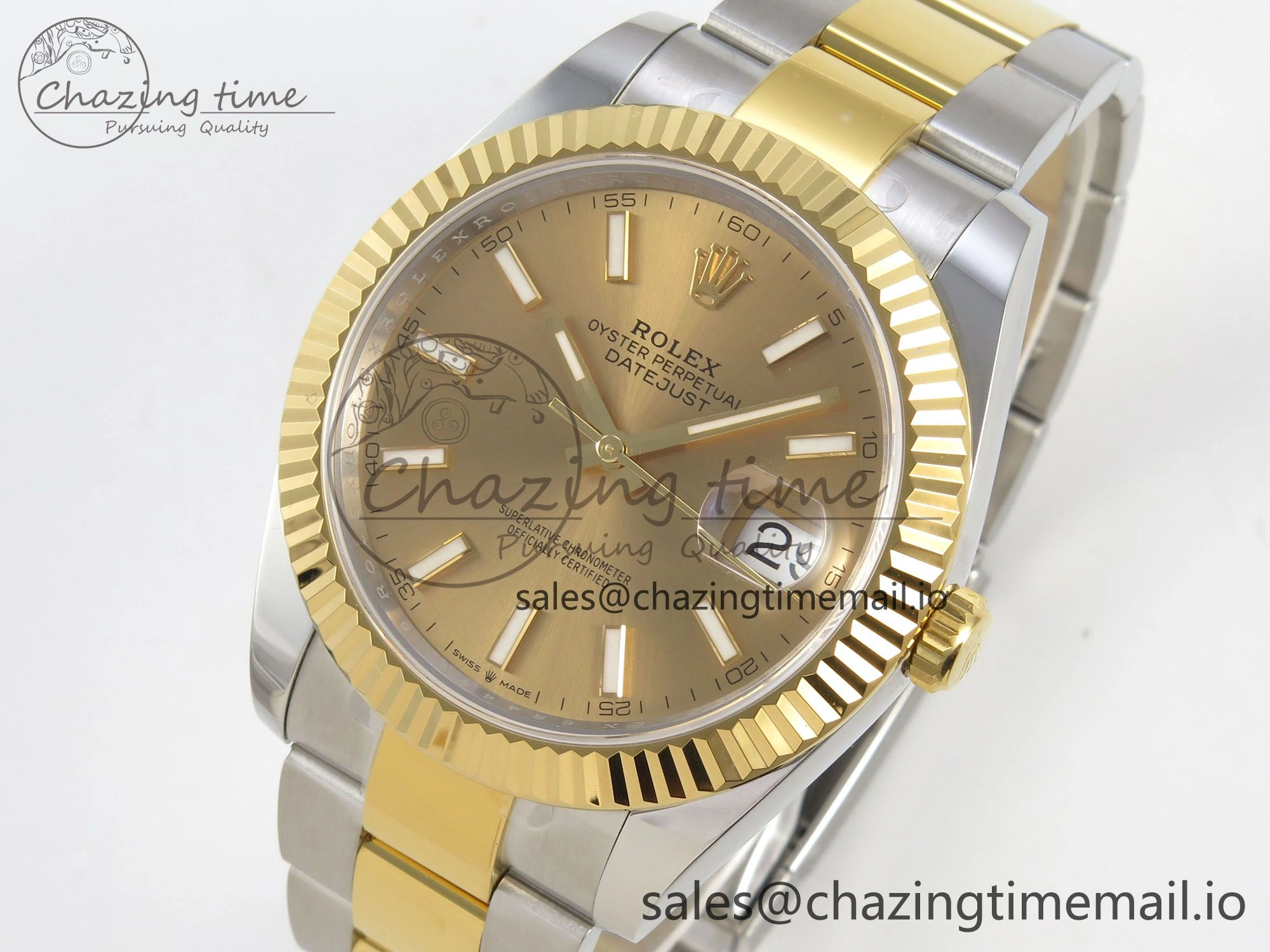 DateJust 41 126333 SS YG ARF 1:1 Best Edition YG Stick Dial on Oyster Bracelet SH3235 (Weighted) SoftTouch 211