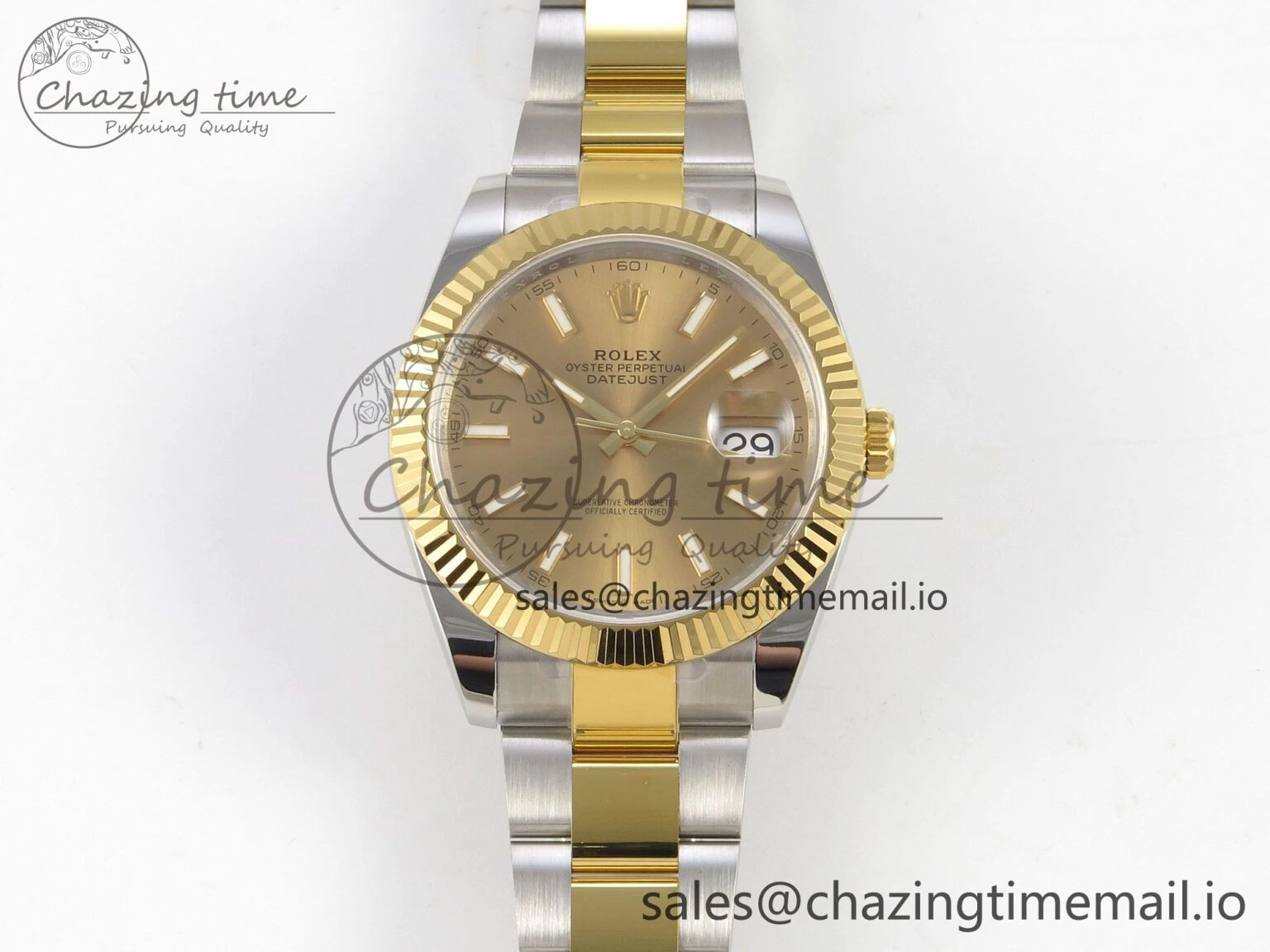 DateJust 41 126333 SS YG ARF 1:1 Best Edition YG Stick Dial on Oyster Bracelet SH3235 (Weighted) SoftTouch 211