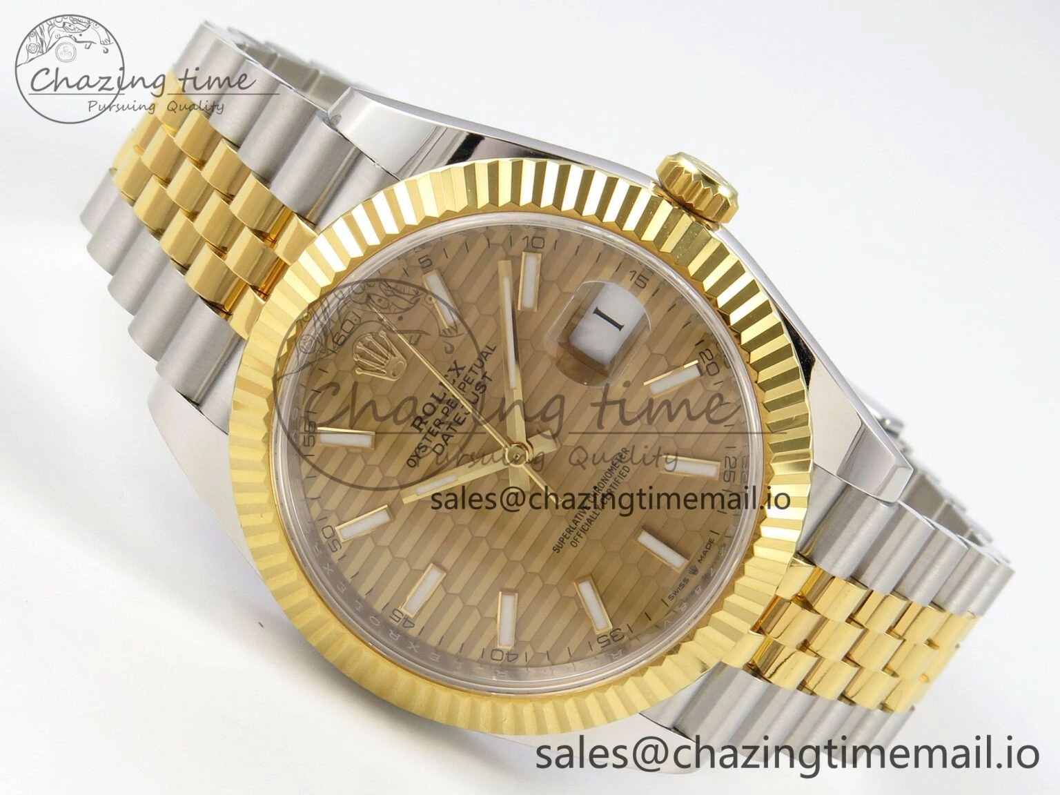 Neat DateJust 41 126333 SS YG ARF 1:1 Best Edition YG Texture Stick Dial on Jubilee Bracelet SH3235 (Weighted) 217