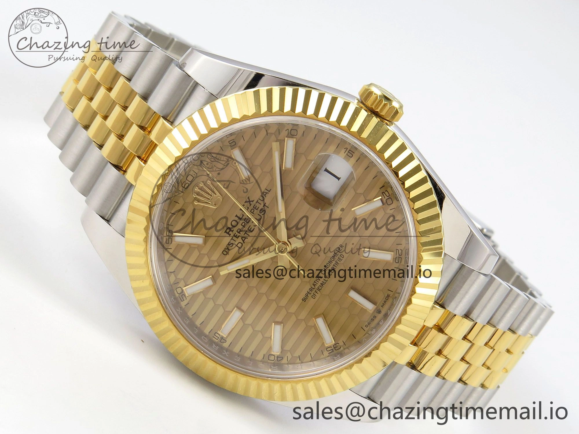 Neat DateJust 41 126333 SS YG ARF 1:1 Best Edition YG Texture Stick Dial on Jubilee Bracelet SH3235 (Weighted) 217