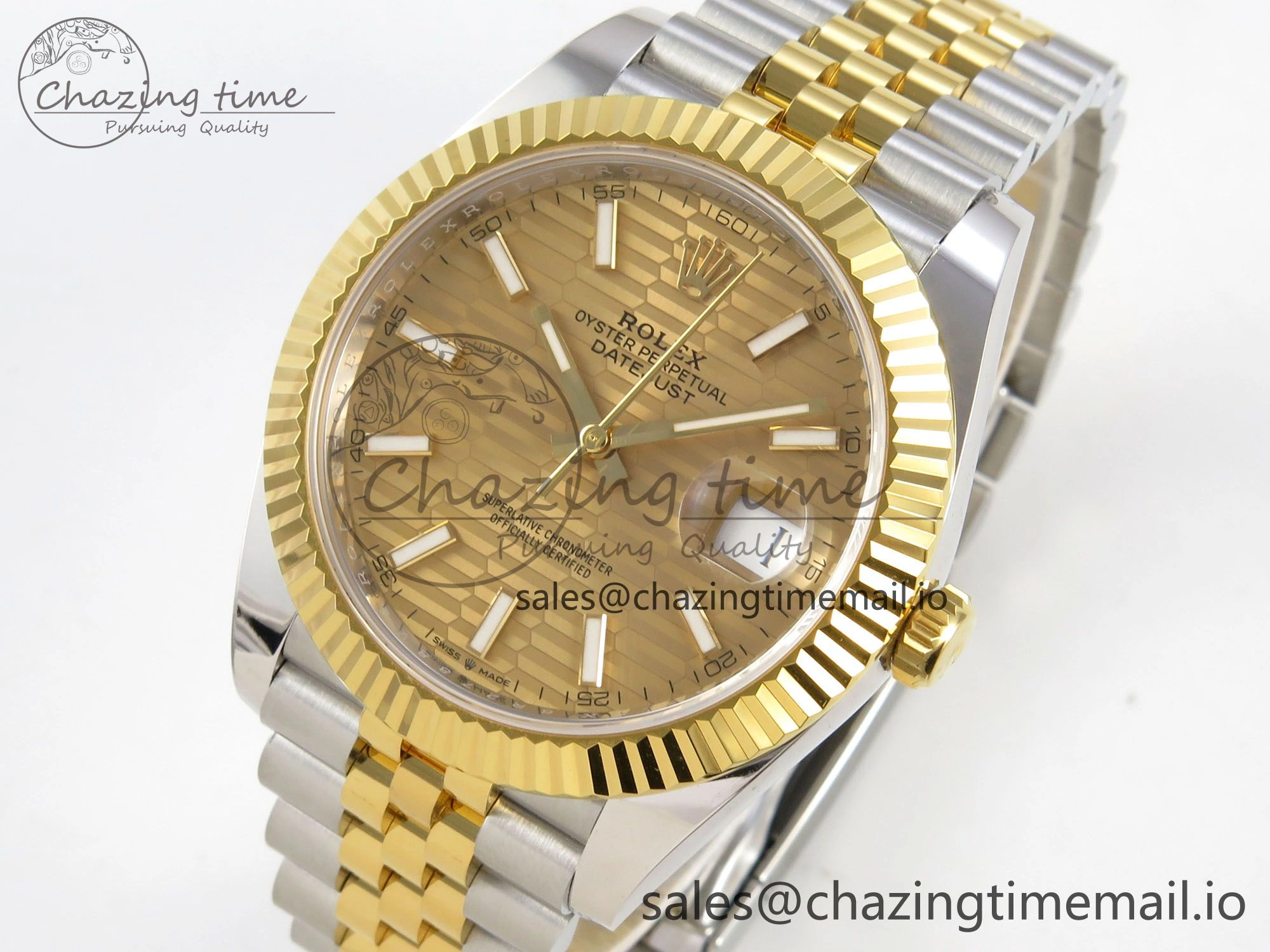 Neat DateJust 41 126333 SS YG ARF 1:1 Best Edition YG Texture Stick Dial on Jubilee Bracelet SH3235 (Weighted) 217