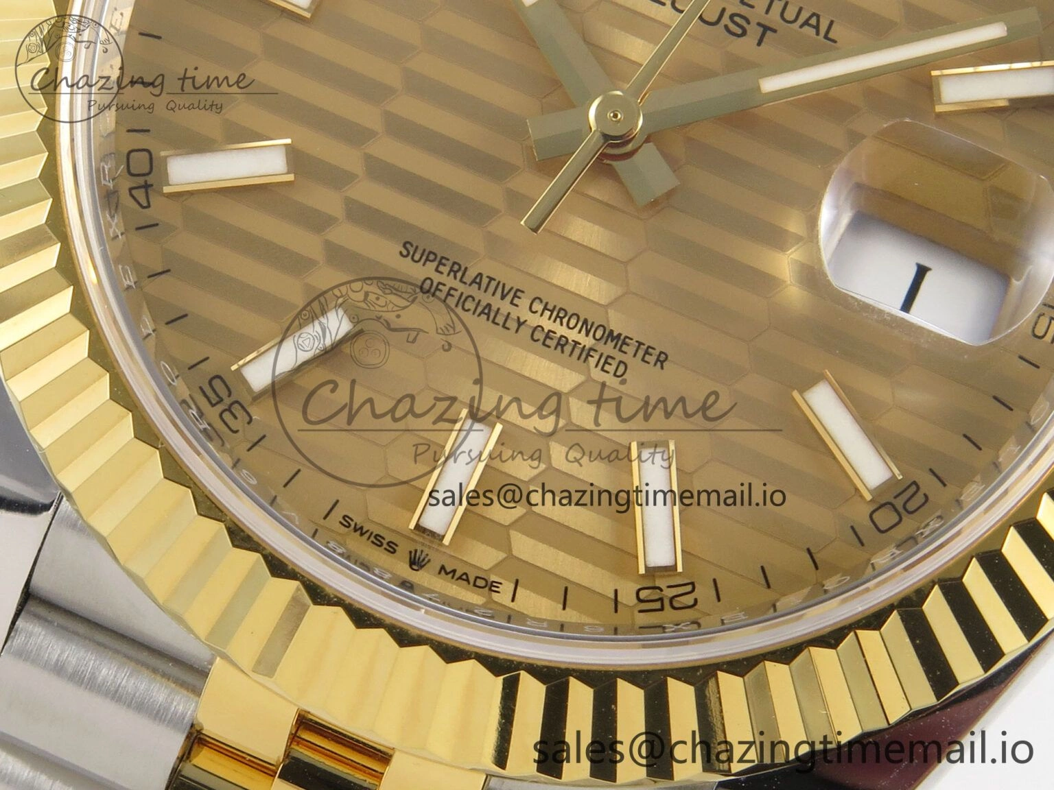 Neat DateJust 41 126333 SS YG ARF 1:1 Best Edition YG Texture Stick Dial on Jubilee Bracelet SH3235 (Weighted) 217