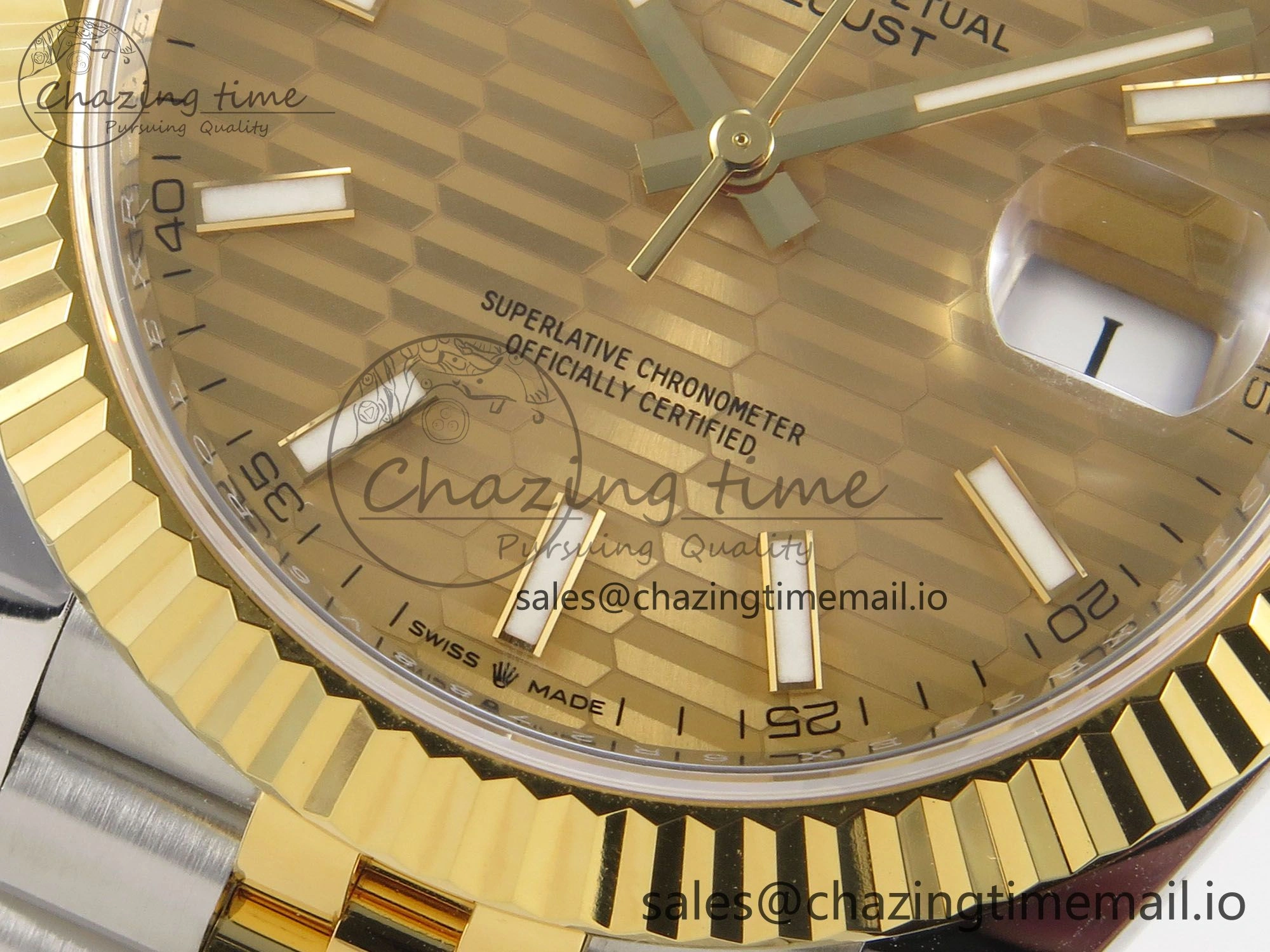 Neat DateJust 41 126333 SS YG ARF 1:1 Best Edition YG Texture Stick Dial on Jubilee Bracelet SH3235 (Weighted) 217