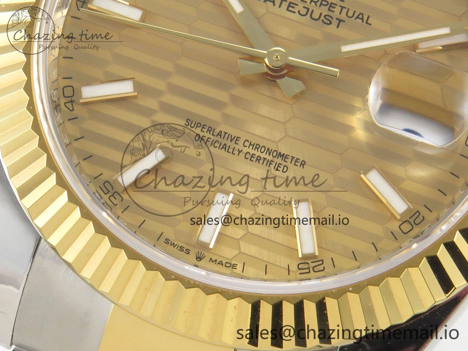 DateJust 41 126333 SS YG ARF 1:1 Best Edition YG Texture Stick Dial on Oyster Bracelet SH3235 (Weighted) TimelessDesign 209