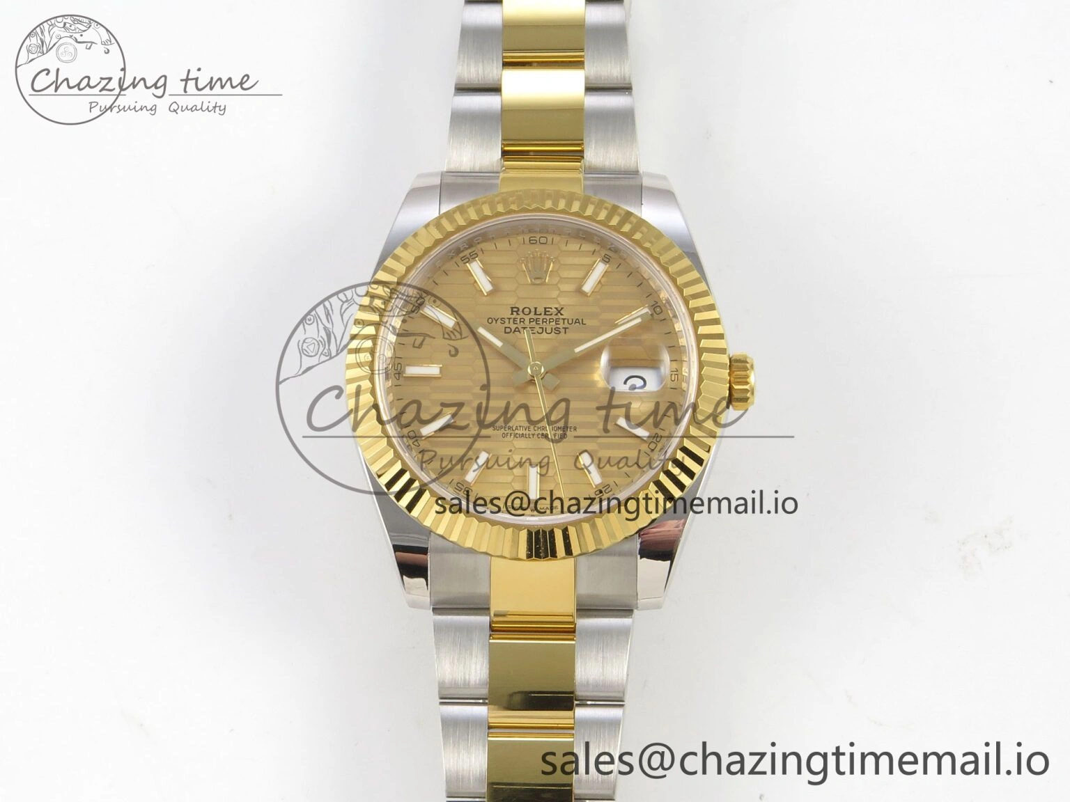 DateJust 41 126333 SS YG ARF 1:1 Best Edition YG Texture Stick Dial on Oyster Bracelet SH3235 (Weighted) TimelessDesign 209