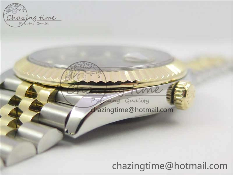 Bright DateJust 41 126333 SS YG Wrapped WWF Best Edition Black Crystals Makers Dial on SS YG Wrapped Jubilee Bracelet A 3128