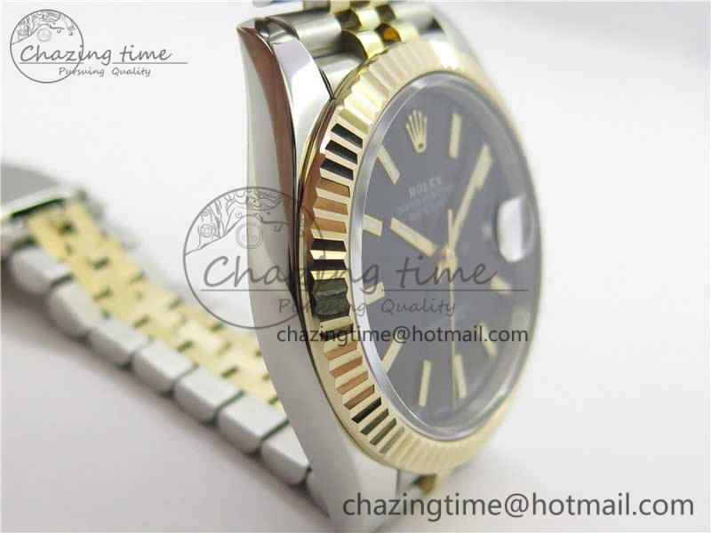 DateJust 41 126333 SS YG Wrapped WWF Best Edition Black Sticks Makers Dial on SS YG Wrapped Jubilee Bracelet A Tailored 3129