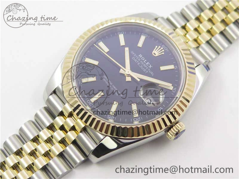 DateJust 41 126333 SS YG Wrapped WWF Best Edition Black Sticks Makers Dial on SS YG Wrapped Jubilee Bracelet A Tailored 3129