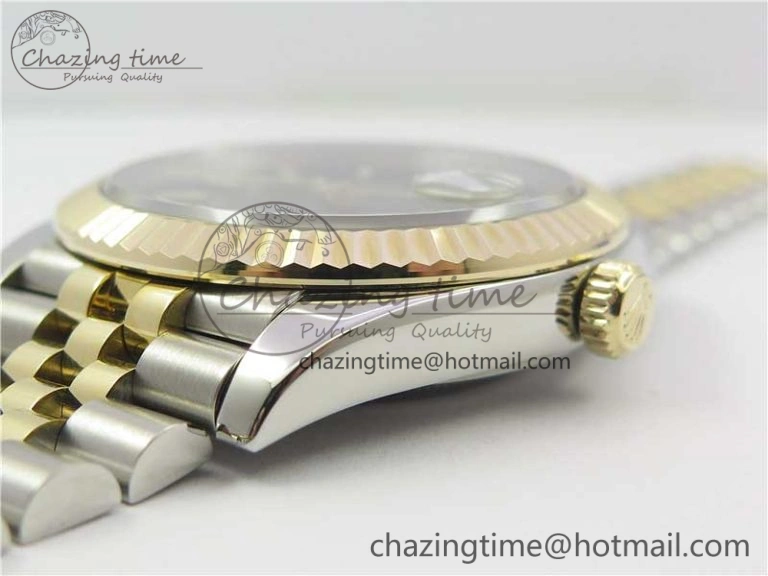DateJust 41 126333 SS YG Wrapped WWF Best Edition Black Sticks Makers Dial on SS YG Wrapped Jubilee Bracelet A Tailored 3129