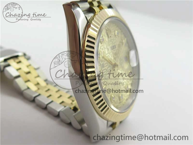 Colorful DateJust 41 126333 SS YG Wrapped WWF Best Edition Gold Jubilee Makers Dial on SS YG Wrapped Jubilee Bracelet A 3126