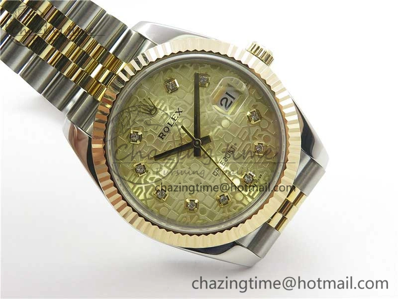 Colorful DateJust 41 126333 SS YG Wrapped WWF Best Edition Gold Jubilee Makers Dial on SS YG Wrapped Jubilee Bracelet A 3126