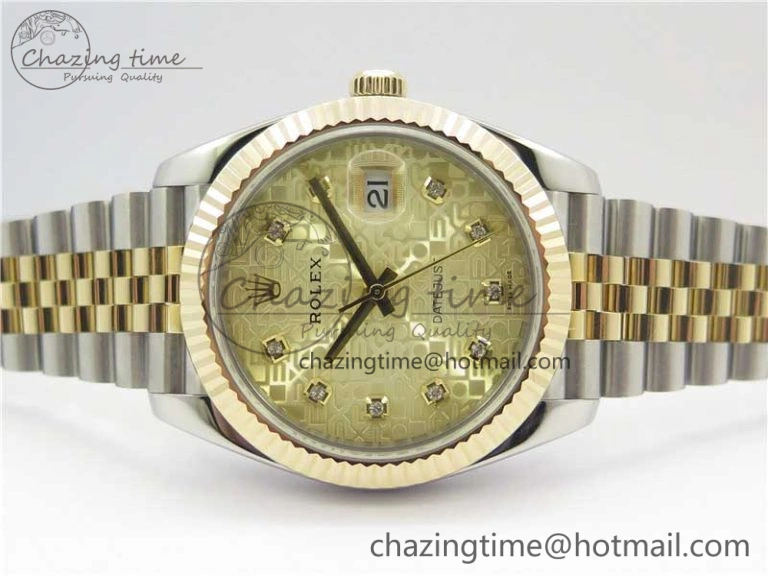 Colorful DateJust 41 126333 SS YG Wrapped WWF Best Edition Gold Jubilee Makers Dial on SS YG Wrapped Jubilee Bracelet A 3126