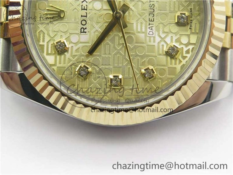 Colorful DateJust 41 126333 SS YG Wrapped WWF Best Edition Gold Jubilee Makers Dial on SS YG Wrapped Jubilee Bracelet A 3126