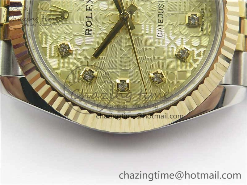 Colorful DateJust 41 126333 SS YG Wrapped WWF Best Edition Gold Jubilee Makers Dial on SS YG Wrapped Jubilee Bracelet A 3126