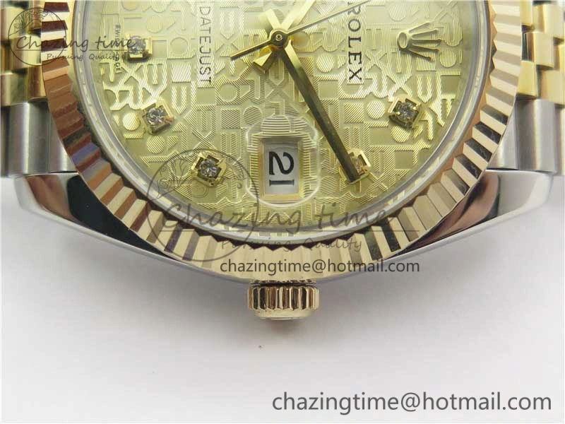 Colorful DateJust 41 126333 SS YG Wrapped WWF Best Edition Gold Jubilee Makers Dial on SS YG Wrapped Jubilee Bracelet A 3126
