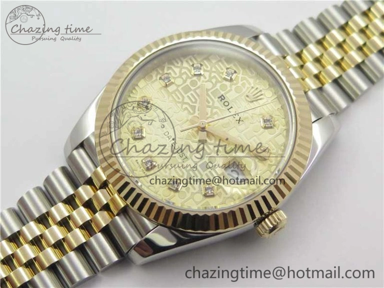 Colorful DateJust 41 126333 SS YG Wrapped WWF Best Edition Gold Jubilee Makers Dial on SS YG Wrapped Jubilee Bracelet A 3126