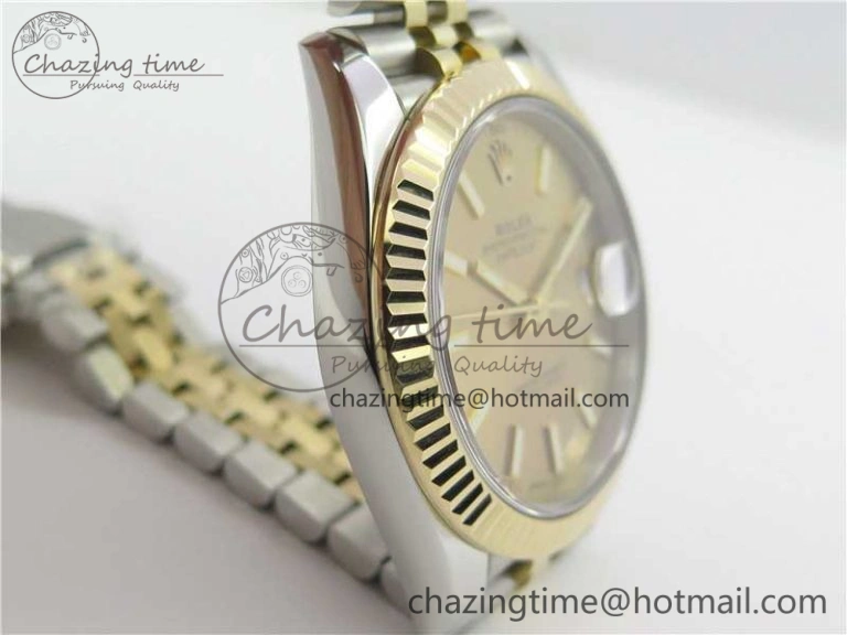 RelaxedFit DateJust 41 126333 SS YG Wrapped WWF Best Edition Gold Stick Makers Dial on SS YG Wrapped Jubilee Bracelet A 3123