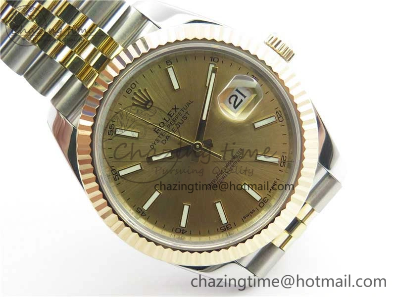RelaxedFit DateJust 41 126333 SS YG Wrapped WWF Best Edition Gold Stick Makers Dial on SS YG Wrapped Jubilee Bracelet A 3123