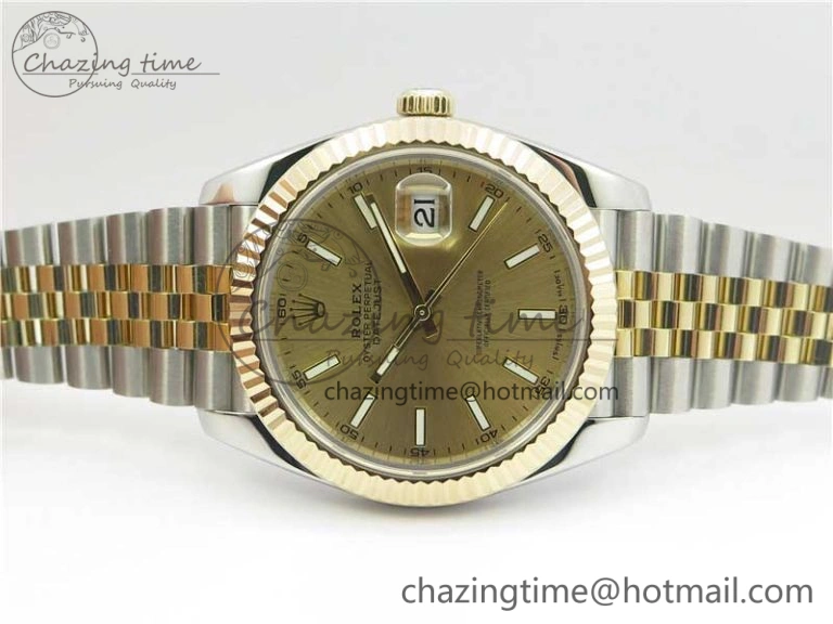 RelaxedFit DateJust 41 126333 SS YG Wrapped WWF Best Edition Gold Stick Makers Dial on SS YG Wrapped Jubilee Bracelet A 3123