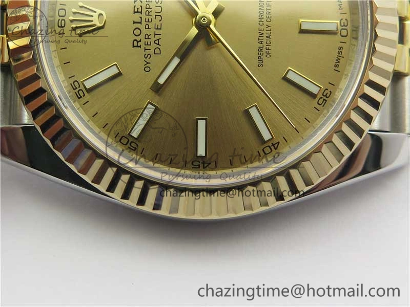 RelaxedFit DateJust 41 126333 SS YG Wrapped WWF Best Edition Gold Stick Makers Dial on SS YG Wrapped Jubilee Bracelet A 3123