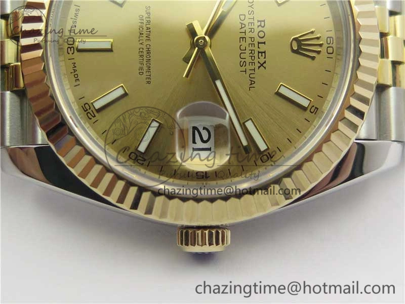 RelaxedFit DateJust 41 126333 SS YG Wrapped WWF Best Edition Gold Stick Makers Dial on SS YG Wrapped Jubilee Bracelet A 3123
