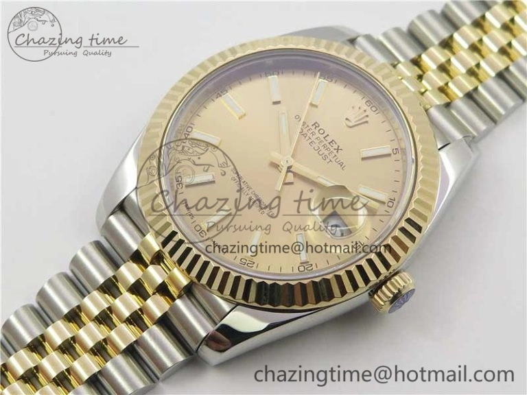 RelaxedFit DateJust 41 126333 SS YG Wrapped WWF Best Edition Gold Stick Makers Dial on SS YG Wrapped Jubilee Bracelet A 3123