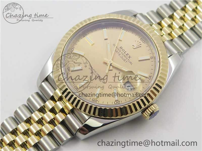 RelaxedFit DateJust 41 126333 SS YG Wrapped WWF Best Edition Gold Stick Makers Dial on SS YG Wrapped Jubilee Bracelet A 3123