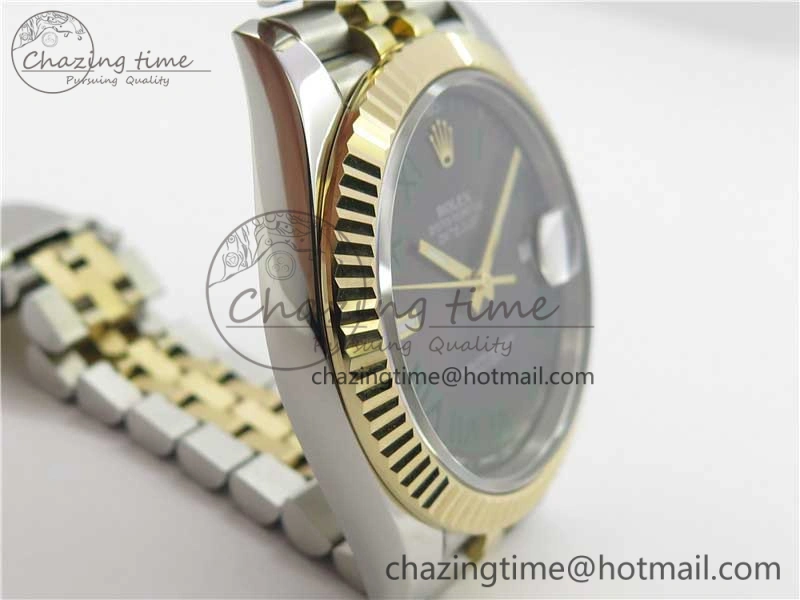 Thermal DateJust 41 126333 SS YG Wrapped WWF Best Edition Gray Roman Makers Dial on SS YG Wrapped Jubilee Bracelet A 3127