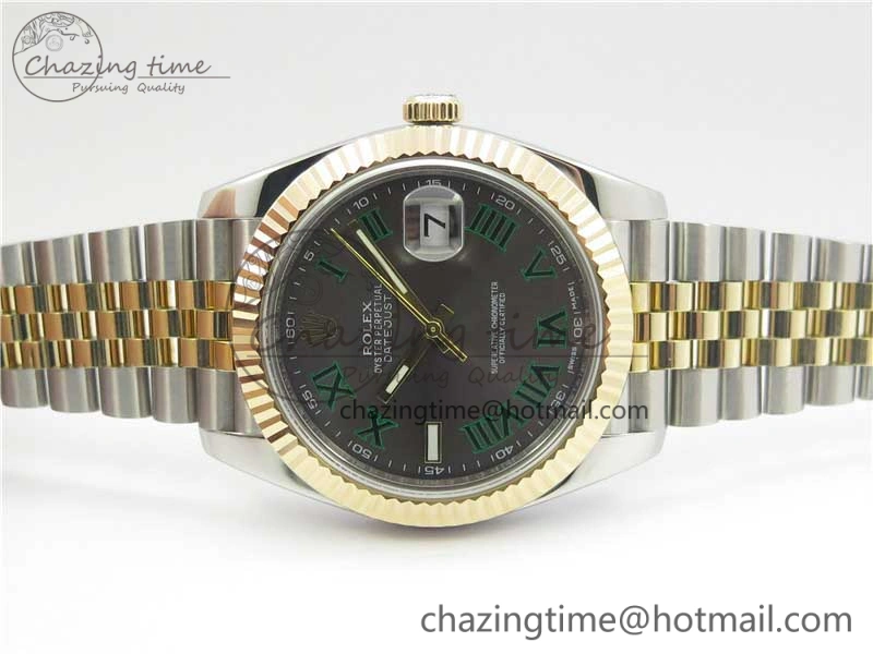 Thermal DateJust 41 126333 SS YG Wrapped WWF Best Edition Gray Roman Makers Dial on SS YG Wrapped Jubilee Bracelet A 3127