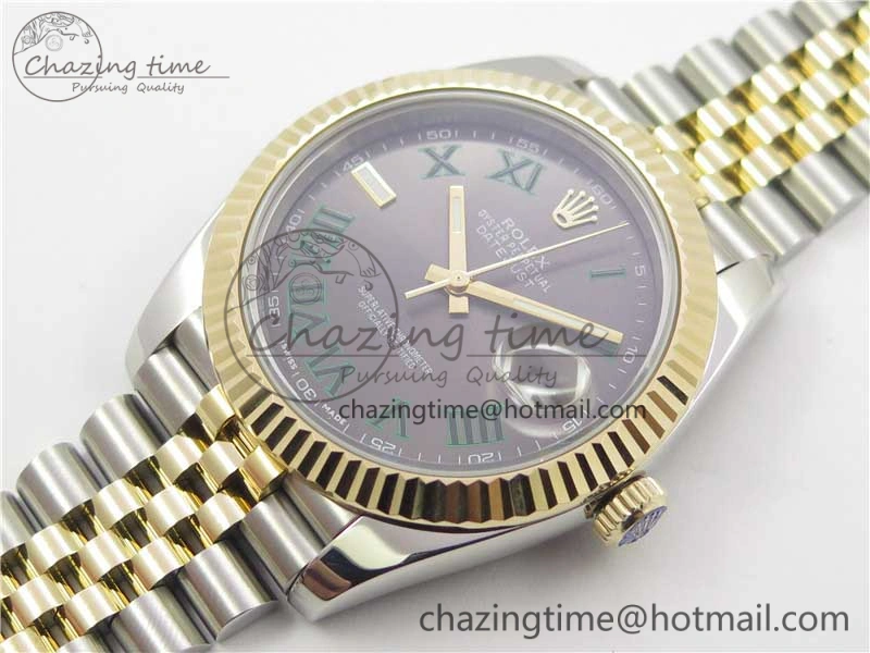 Thermal DateJust 41 126333 SS YG Wrapped WWF Best Edition Gray Roman Makers Dial on SS YG Wrapped Jubilee Bracelet A 3127