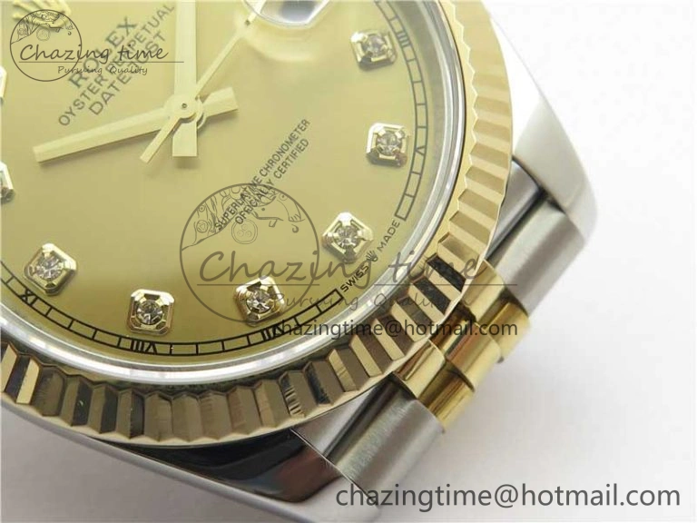 DateJust 41 126333 Wrapped SS YG 3AF 1:1 Best Edition YG Dial Crystal Markers on Wrapped SS YG Jubilee Bracelet A Premium 2541