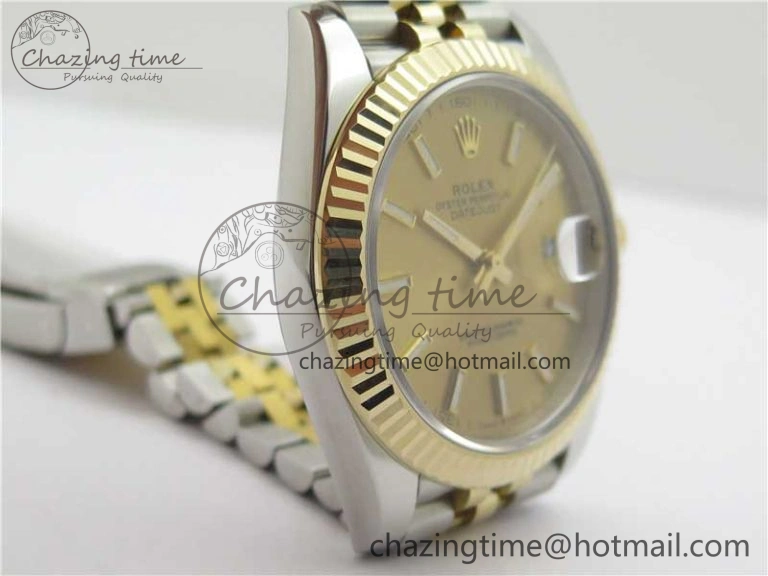 Unisex DateJust 41 126333 Wrapped SS YG 3AF 1:1 Best Edition YG Dial on Wrapped SS YG Jubilee Bracelet A 2540