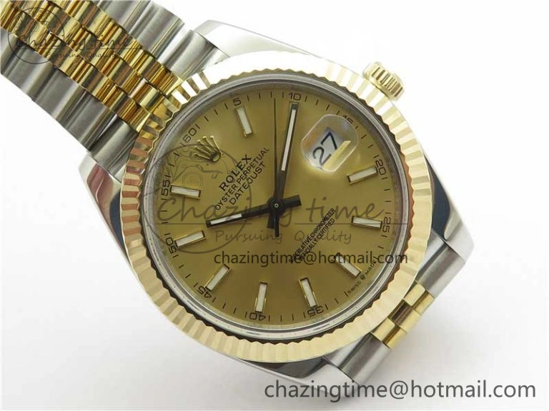 Unisex DateJust 41 126333 Wrapped SS YG 3AF 1:1 Best Edition YG Dial on Wrapped SS YG Jubilee Bracelet A 2540