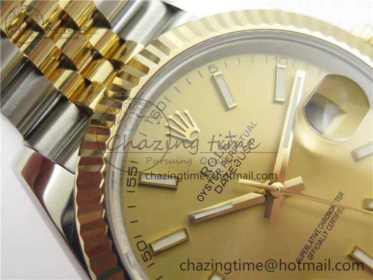 Unisex DateJust 41 126333 Wrapped SS YG 3AF 1:1 Best Edition YG Dial on Wrapped SS YG Jubilee Bracelet A 2540