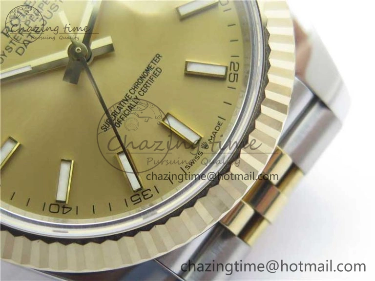 Unisex DateJust 41 126333 Wrapped SS YG 3AF 1:1 Best Edition YG Dial on Wrapped SS YG Jubilee Bracelet A 2540