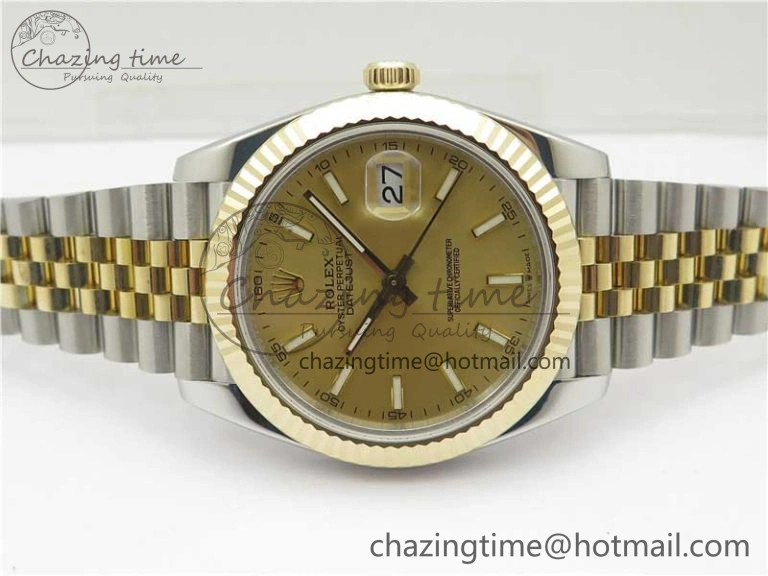 Unisex DateJust 41 126333 Wrapped SS YG 3AF 1:1 Best Edition YG Dial on Wrapped SS YG Jubilee Bracelet A 2540
