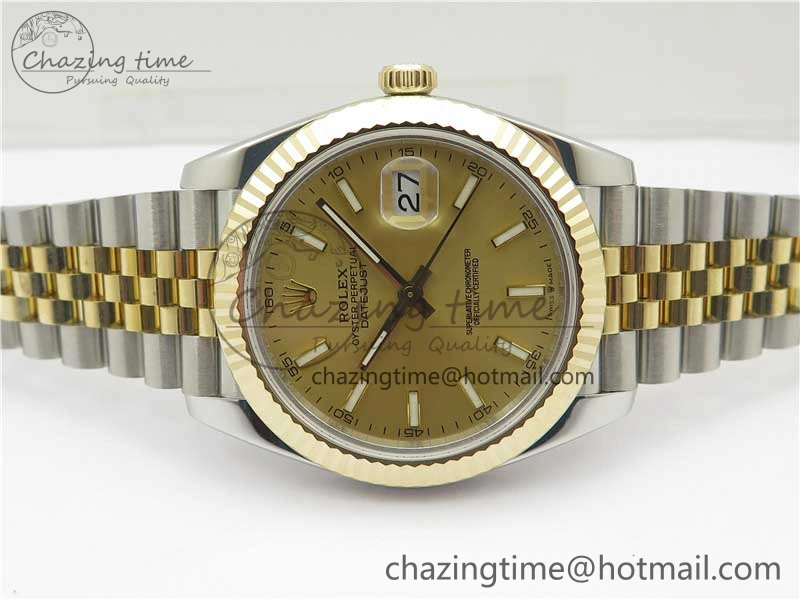 Unisex DateJust 41 126333 Wrapped SS YG 3AF 1:1 Best Edition YG Dial on Wrapped SS YG Jubilee Bracelet A 2540