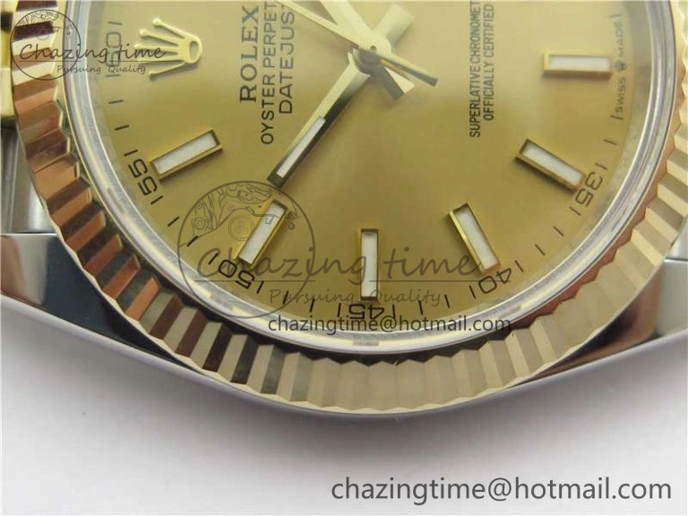 Unisex DateJust 41 126333 Wrapped SS YG 3AF 1:1 Best Edition YG Dial on Wrapped SS YG Jubilee Bracelet A 2540